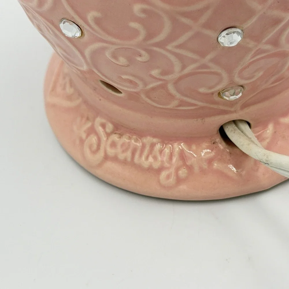 Scentsy Tiara Pink Electric Wax Warmer Rhinestone‎ Crown Boxed Tested Works